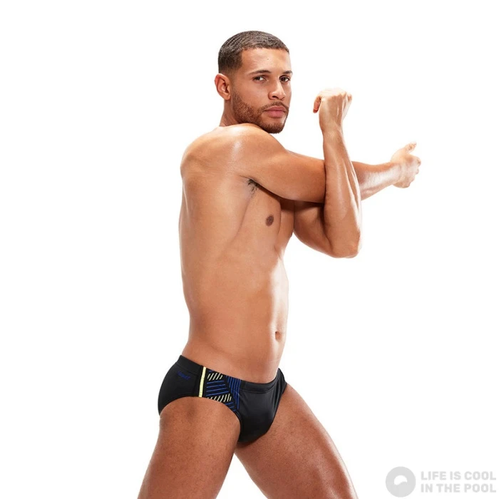 Speedo 7cm Tech Panel Brief Black/Chroma Blue/Spritz 6 Speedo 7cm Tech Panel Brief Black/Chroma Blue/Spritz - Image 4