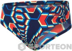 Speedo Allover 6.5cm Brief Boy Navy/Pure Orange/Bright Zest