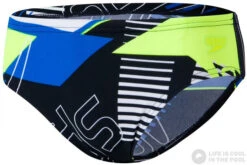 Speedo Allover 6.5cm Brief Boy True Navy/Bondi Blue/Fluo Yellow/White