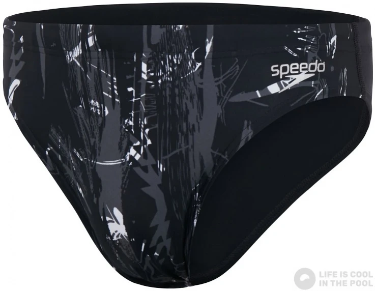 Speedo Allover 7cm Brief Black/White/USA Charcoal 3 Speedo Allover 7cm Brief Black/White/USA Charcoal