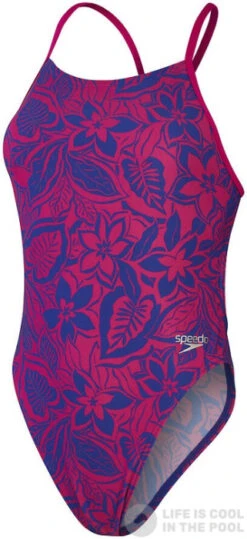 Speedo Allover Digital Tieback Chroma Blue/Electric Pink