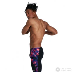 Speedo Allover Digital V-Cut Jammer Black/Phoenix Red/Blue Flame/Ultraviolet -Swimming Equipment Store speedo allover digital v cut jammer black phoenix red blue flame ultraviolet original 5