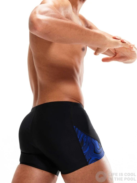 Speedo Allover V-Cut Aquashort Black/Chroma Blue 8 Speedo Allover V-Cut Aquashort Black/Chroma Blue - Image 6