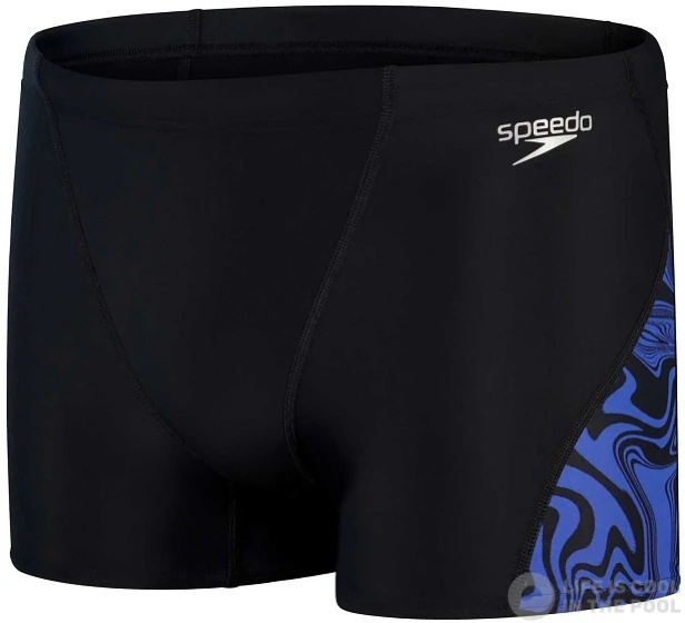 Speedo Allover V-Cut Aquashort Black/Chroma Blue 3 Speedo Allover V-Cut Aquashort Black/Chroma Blue