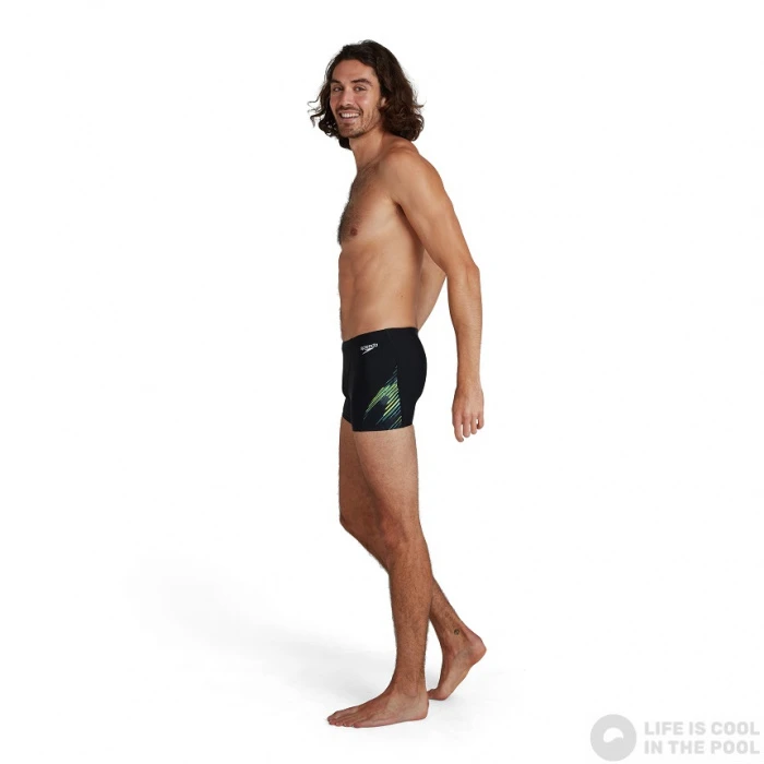 Speedo Allover V-Cut Aquashort Black/Light Adriatic/Acid/USA Charcoal 5 Speedo Allover V-Cut Aquashort Black/Light Adriatic/Acid/USA Charcoal - Image 3