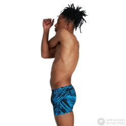 Speedo Allover V-Cut Aquashort Black/Pool 12 Speedo Allover V-Cut Aquashort Black/Pool -Swimming Equipment Store speedo allover v cut aquashort black pool original 4