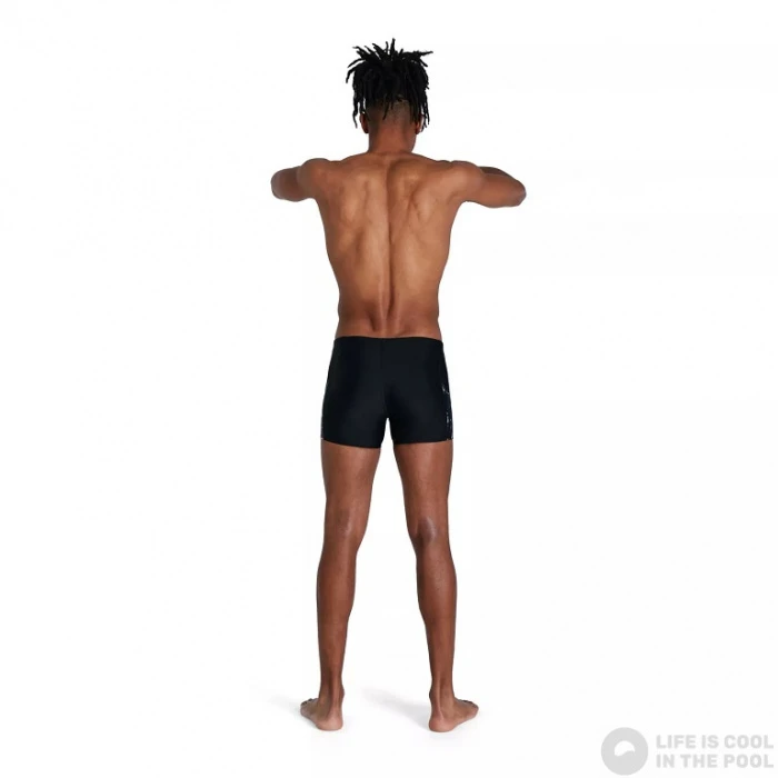 Speedo Allover V-Cut Aquashort Black/White/USA Charcoal 6 Speedo Allover V-Cut Aquashort Black/White/USA Charcoal - Image 4