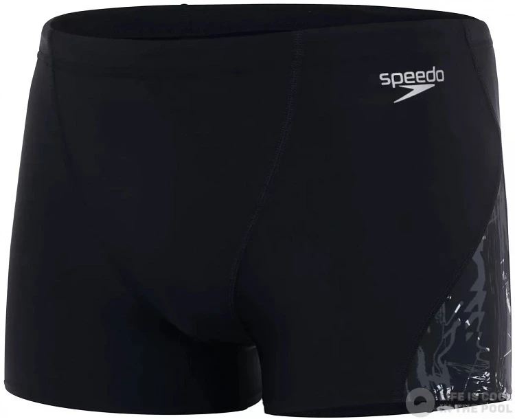 Speedo Allover V-Cut Aquashort Black/White/USA Charcoal 3 Speedo Allover V-Cut Aquashort Black/White/USA Charcoal