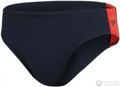 Speedo Boom Logo Splice 7cm Brief True Navy/Dragonfire Orange
