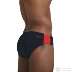Speedo Boom Logo Splice 7cm Brief True Navy/Dragonfire Orange -Swimming Equipment Store speedo boom logo splice 7cm brief true navy dragonfire orange original 5