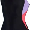 Speedo Colourblock Splice Muscleback Black/Miami Lilac/Rasberry Fill -Swimming Equipment Store speedo colourblock splice muscleback black miami lilac rasberry fill original