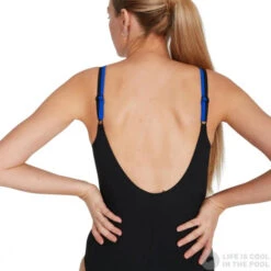 Speedo ContourLuxe Solid Shaping 1 Piece Black/Blue Flame/Pool 15 Speedo ContourLuxe Solid Shaping 1 Piece Black/Blue Flame/Pool -Swimming Equipment Store speedo contourluxe solid shaping 1 piece black blue flame pool original 6