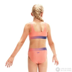 Speedo Contrast Band 2 Piece Girl Soft Coral/Miami Lilac 9 Speedo Contrast Band 2 Piece Girl Soft Coral/Miami Lilac -Swimming Equipment Store speedo contrast band 2 piece girl soft coral miami lilac original 3