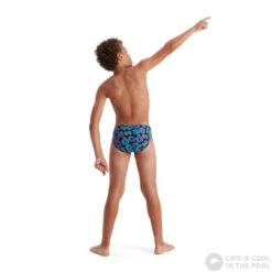 Speedo Digi Allover 6.5cm Brief Boy Black/Lava Red/Neon Absinthe/Blue -Swimming Equipment Store speedo digi allover 6 5cm brief boy black lava red neon absinthe blue original 3