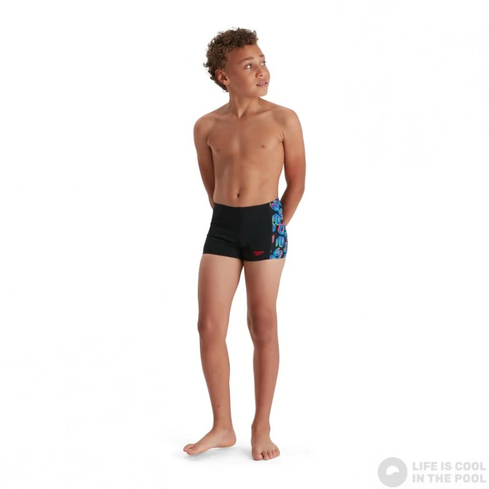 Speedo Digi Allover Panel Aquashort Boy Black/Red/Neon Absinthe/Lapis Blue/Blue Flame 4 Speedo Digi Allover Panel Aquashort Boy Black/Red/Neon Absinthe/Lapis Blue/Blue Flame - Image 2