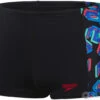 Speedo Digi Allover Panel Aquashort Boy Black/Red/Neon Absinthe/Lapis Blue/Blue Flame -Swimming Equipment Store speedo digi allover panel aquashort boy black red neon absinthe lapis blue blue flame original