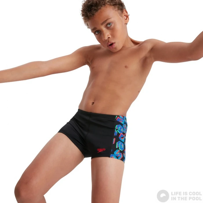 Speedo Digi Allover Panel Aquashort Boy Black/Red/Neon Absinthe/Lapis Blue/Blue Flame 7 Speedo Digi Allover Panel Aquashort Boy Black/Red/Neon Absinthe/Lapis Blue/Blue Flame - Image 5