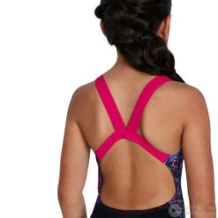 Speedo Digital Allover Leaderback Girl Black/Blue Flame/Diva/Electric Pink -Swimming Equipment Store speedo digital allover leaderback girl black blue flame diva electric pink original 4