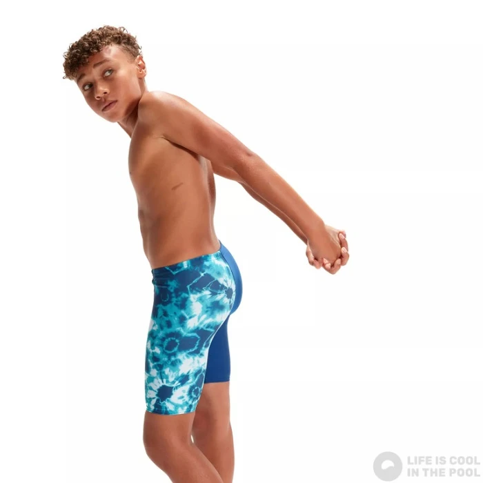 Speedo Digital Allover V-Cut Jammer Boy Ammonite Blue/Blue Tack/Aquarium 5 Speedo Digital Allover V-Cut Jammer Boy Ammonite Blue/Blue Tack/Aquarium - Image 3