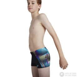 Speedo Digital Panel Aquashort Boy Black/Blue Jewel/Surge Yellow -Swimming Equipment Store speedo digital panel aquashort boy black blue jewel surge yellow original 4