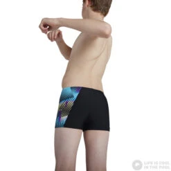 Speedo Digital Panel Aquashort Boy Black/Blue Jewel/Surge Yellow -Swimming Equipment Store speedo digital panel aquashort boy black blue jewel surge yellow original 5
