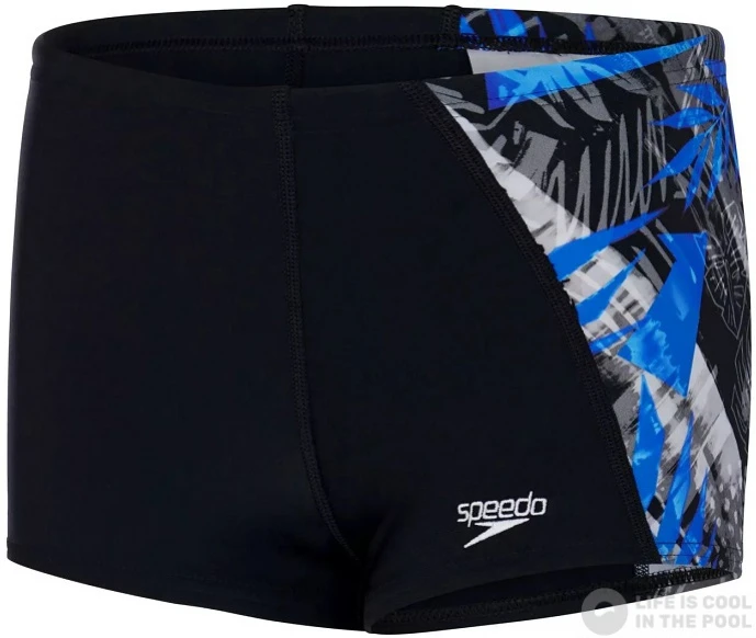 Speedo Digital Panel Aquashort Boy Black/Pool/Chroma Blue/White