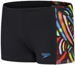 Speedo Digital Panel Aquashort Boy Black/Volcanic/Fluo Green/Yellow/Lapis