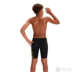 Speedo Digital Panel Jammer Boy Black/Volcanic Orange/Green/Yellow -Swimming Equipment Store speedo digital panel jammer boy black volcanic orange green yellow original 3