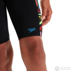 Speedo Digital Panel Jammer Boy Black/Volcanic Orange/Green/Yellow -Swimming Equipment Store speedo digital panel jammer boy black volcanic orange green yellow original 4