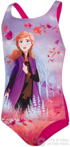 Speedo Disney Frozen Anna Digital Placement Medalist Girl Magenta/Hard Candy/Diva