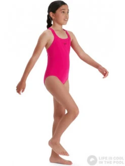 Speedo ECO Endurance+ Medalist Girl Electric Pink -Swimming Equipment Store speedo eco endurance medalist girl electric pink original 2