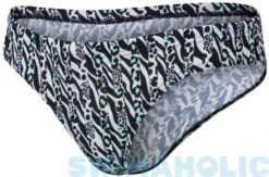 Speedo ElectricStripe Allover Hipster Brief Black/White/Green Glow