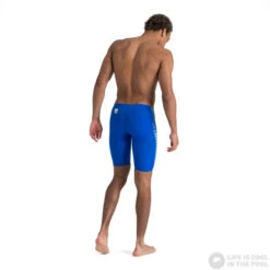 Speedo Fastskin LZR Pure Valor Jammer Blue Flame/Hypersonic Blue/Zest Green -Swimming Equipment Store speedo fastskin lzr pure valor jammer blue flame hypersonic blue zest green original 3