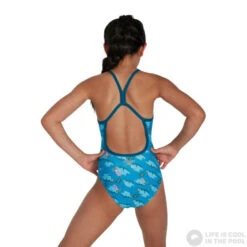 Speedo Flipper Phone Allover VBack Girl Pool/Light Adriatic/Teal/Yellow -Swimming Equipment Store speedo flipper phone allover vback girl pool light adriatic teal yellow original 6