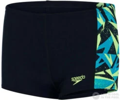 Speedo Hyper Boom Panel Aquashort Boy Black/Pool/Bright Zest