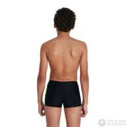 Speedo Hyper Boom Panel Aquashort Boy Black/Pool/Bright Zest -Swimming Equipment Store speedo hyper boom panel aquashort boy black pool bright zest original 6