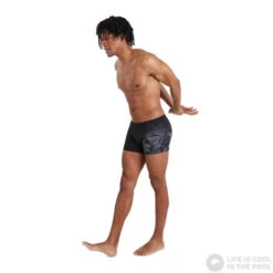 Speedo Hyper Boom Placement V-Cut Aquashort Black/Oxid Grey -Swimming Equipment Store speedo hyper boom placement v cut aquashort black oxid grey original 2