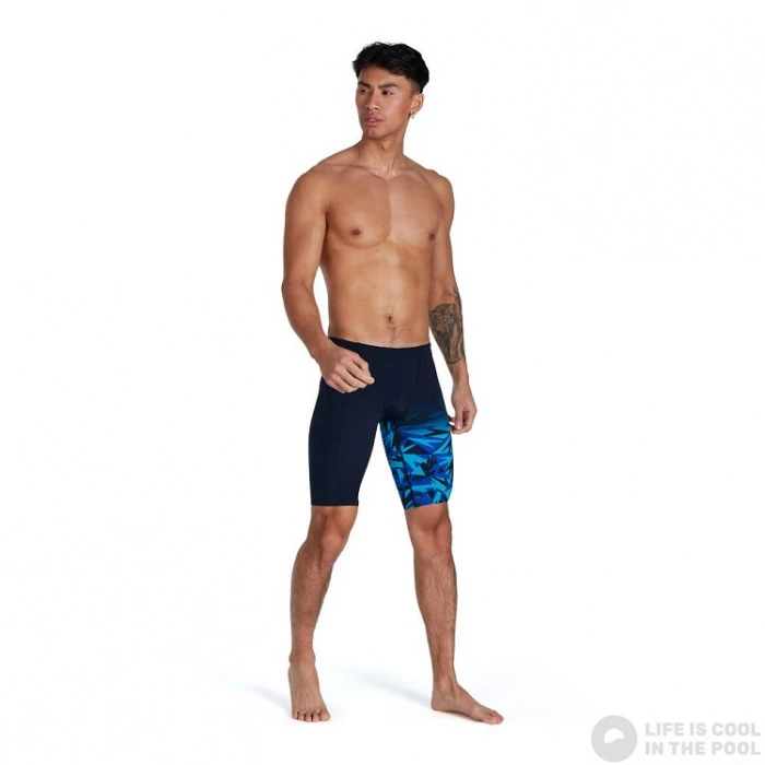 Speedo Hyper Boom V-Cut Jammer True Navy/Blue Flame/Pool 4 Speedo Hyper Boom V-Cut Jammer True Navy/Blue Flame/Pool - Image 2