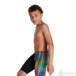 Speedo HyperChromatic ALV Jammer Boy Black/Phoenix Red/Fake Green/Fluo Yellow -Swimming Equipment Store speedo hyperchromatic alv jammer boy black phoenix red fake green fluo yellow original 5