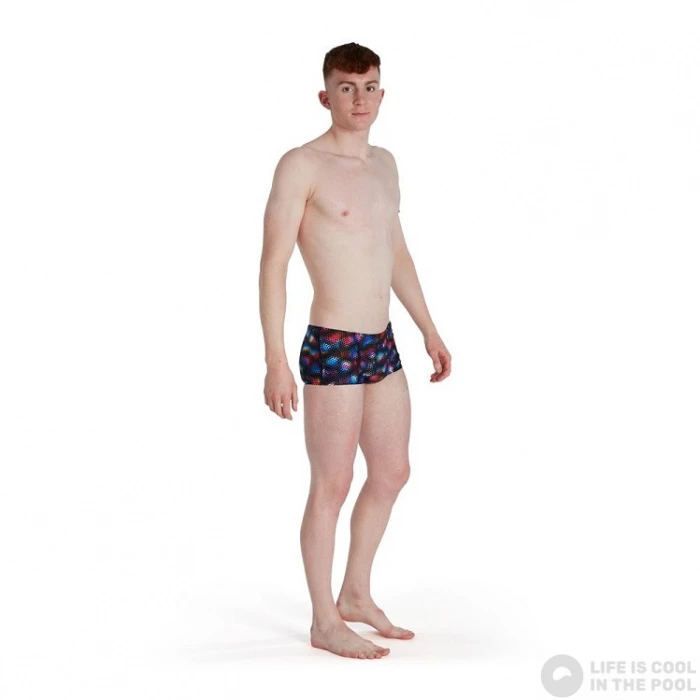 Speedo Kaleidoscope V 17cm Club Training Allover Brief Black/Blue/Light Adriatic/Fluo Tangerine 4 Speedo Kaleidoscope V 17cm Club Training Allover Brief Black/Blue/Light Adriatic/Fluo Tangerine - Image 2