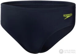 Speedo Logo 6.5cm Brief Boy Navy/Atomic Lime