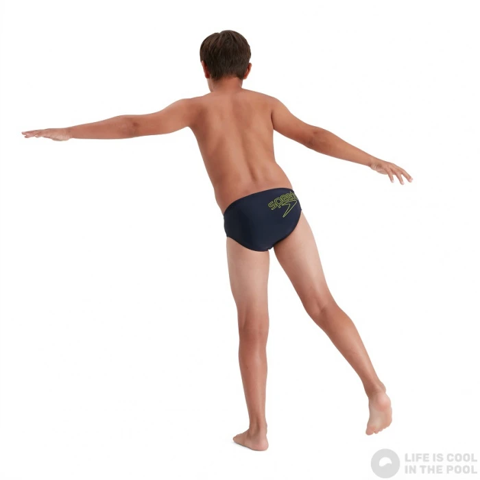 Speedo Logo 6.5cm Brief Boy Navy/Atomic Lime 6 Speedo Logo 6.5cm Brief Boy Navy/Atomic Lime - Image 4