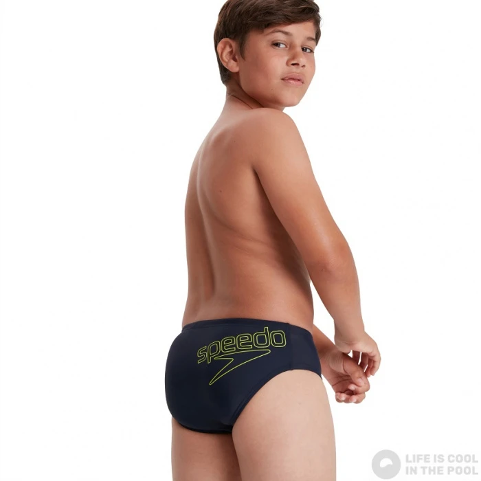Speedo Logo 6.5cm Brief Boy Navy/Atomic Lime 9 Speedo Logo 6.5cm Brief Boy Navy/Atomic Lime - Image 7