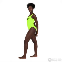 Speedo Logo Deep U-Back 1 Piece Fluo Yellow/Black -Swimming Equipment Store speedo logo deep u back 1 piece fluo yellow black original 2