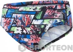 Speedo Marvel Avengers Allover Brief Boy Black/Neon Blue/Lava Red