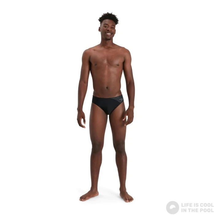 Speedo Medley Logo 7cm Brief Black/Ardesia 4 Speedo Medley Logo 7cm Brief Black/Ardesia - Image 2
