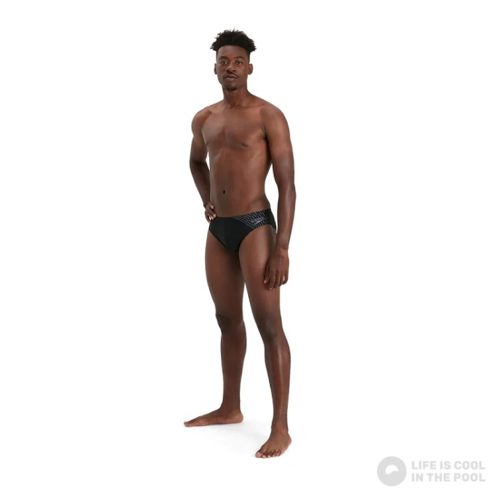Speedo Medley Logo 7cm Brief Black/Ardesia 5 Speedo Medley Logo 7cm Brief Black/Ardesia - Image 3