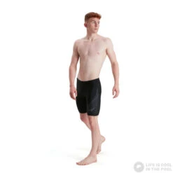 Speedo Medley Logo Jammer Black/Ardesia -Swimming Equipment Store speedo medley logo jammer black ardesia original 2