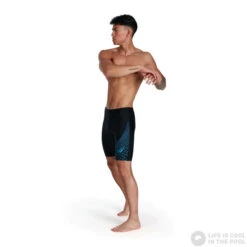 Speedo Medley Logo Jammer Black/Pool -Swimming Equipment Store speedo medley logo jammer black pool original 2