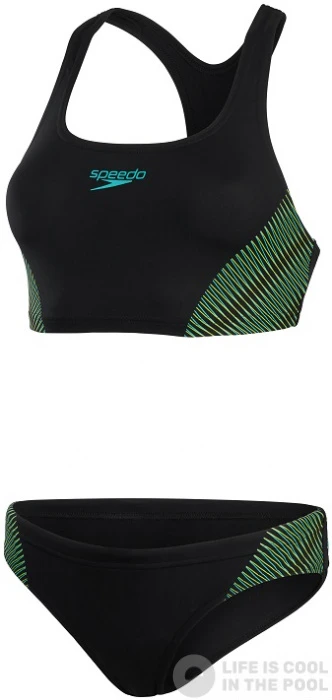 Speedo Placement 2 Piece Black/Tile/Atomic Lime 3 Speedo Placement 2 Piece Black/Tile/Atomic Lime